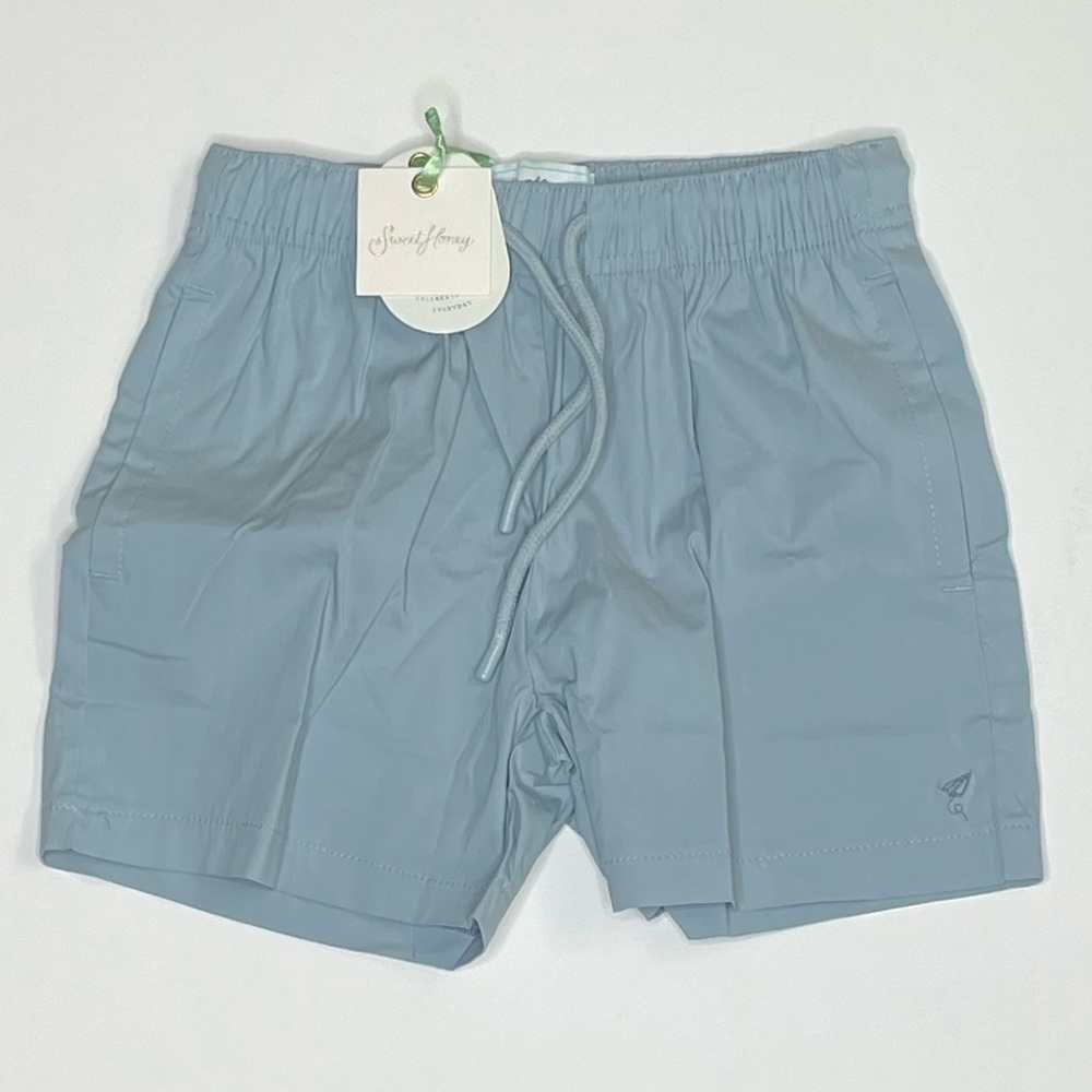NWT SweetHoney Dusty Blue Boys Shorts, 6Y
